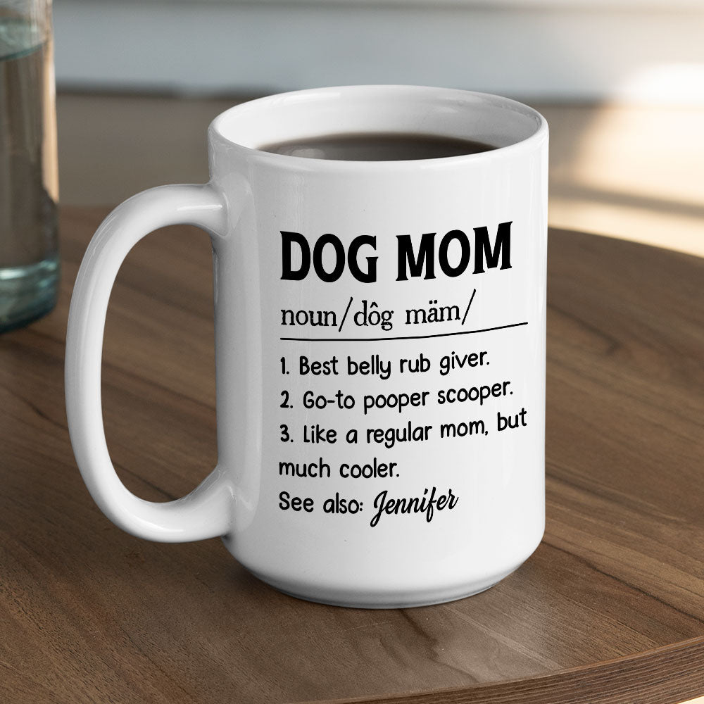 Custom Mother's day Birthday Gifts For Dog Mom, Dog Lovers • Dog Mom Definition - Personalized Coffee Mug