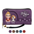 Best Dog Mom Mum In The World - Personalized Leather Wallet