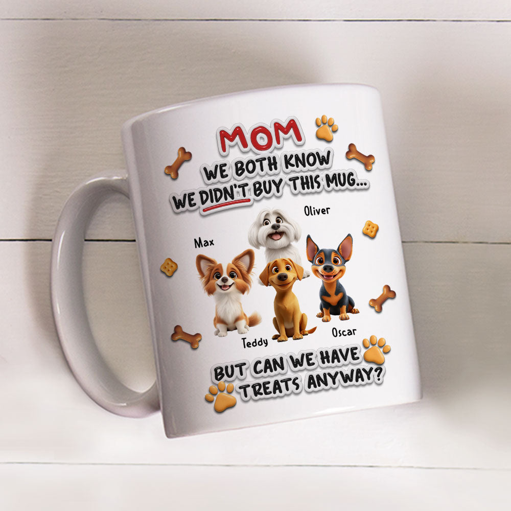 Custom Mother's Father's day Birthday Gifts For Dog Lovers • Can I Have Treats - Personalized 3D Effect Mug