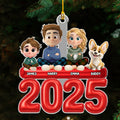 Custom Christmas Decor Home Birthday Gifts For Dog Lovers • Santa Favorite Family - Personalized Acrylic Ornament