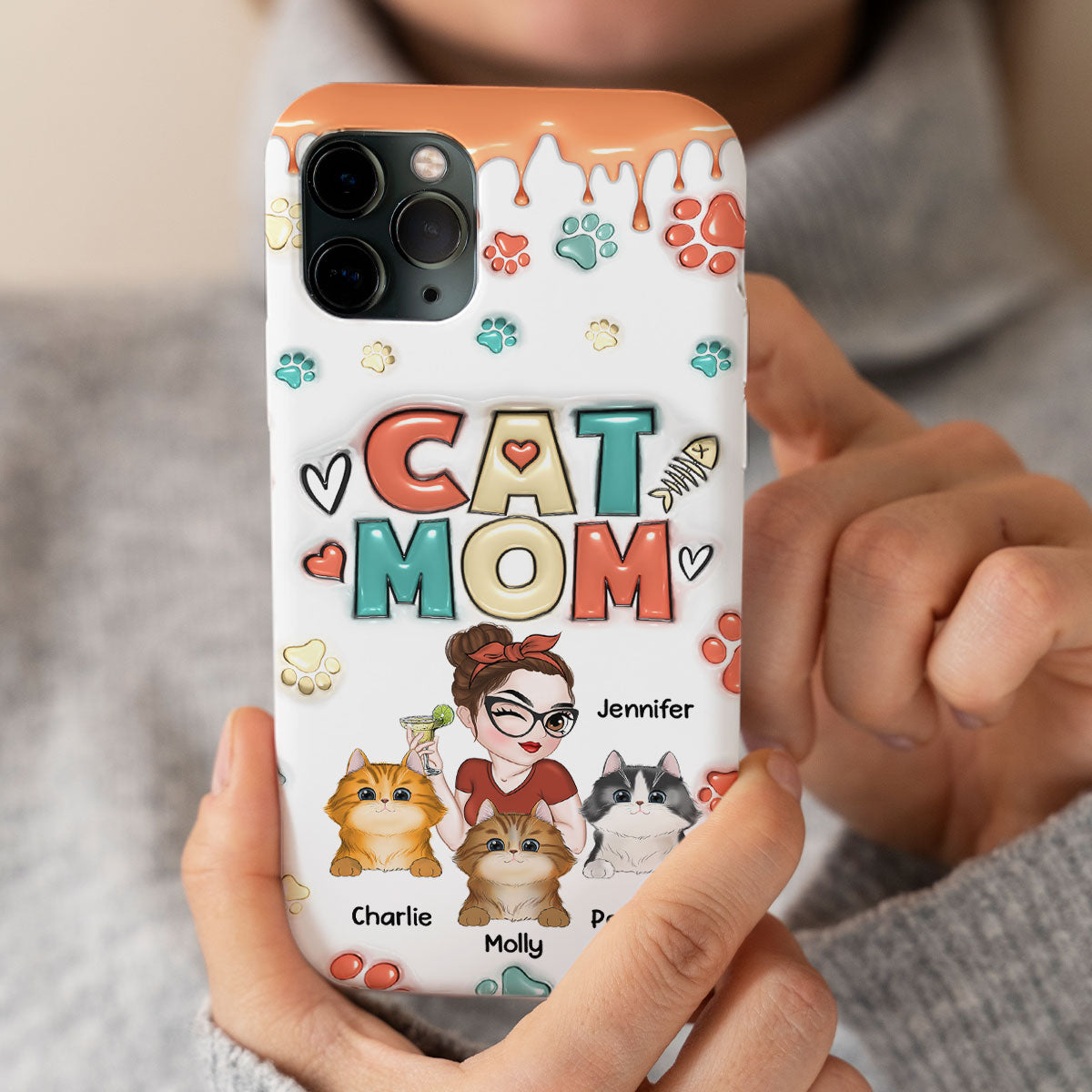 My Lovely Cat - Personalized 3D Inflated Effect Phone Case