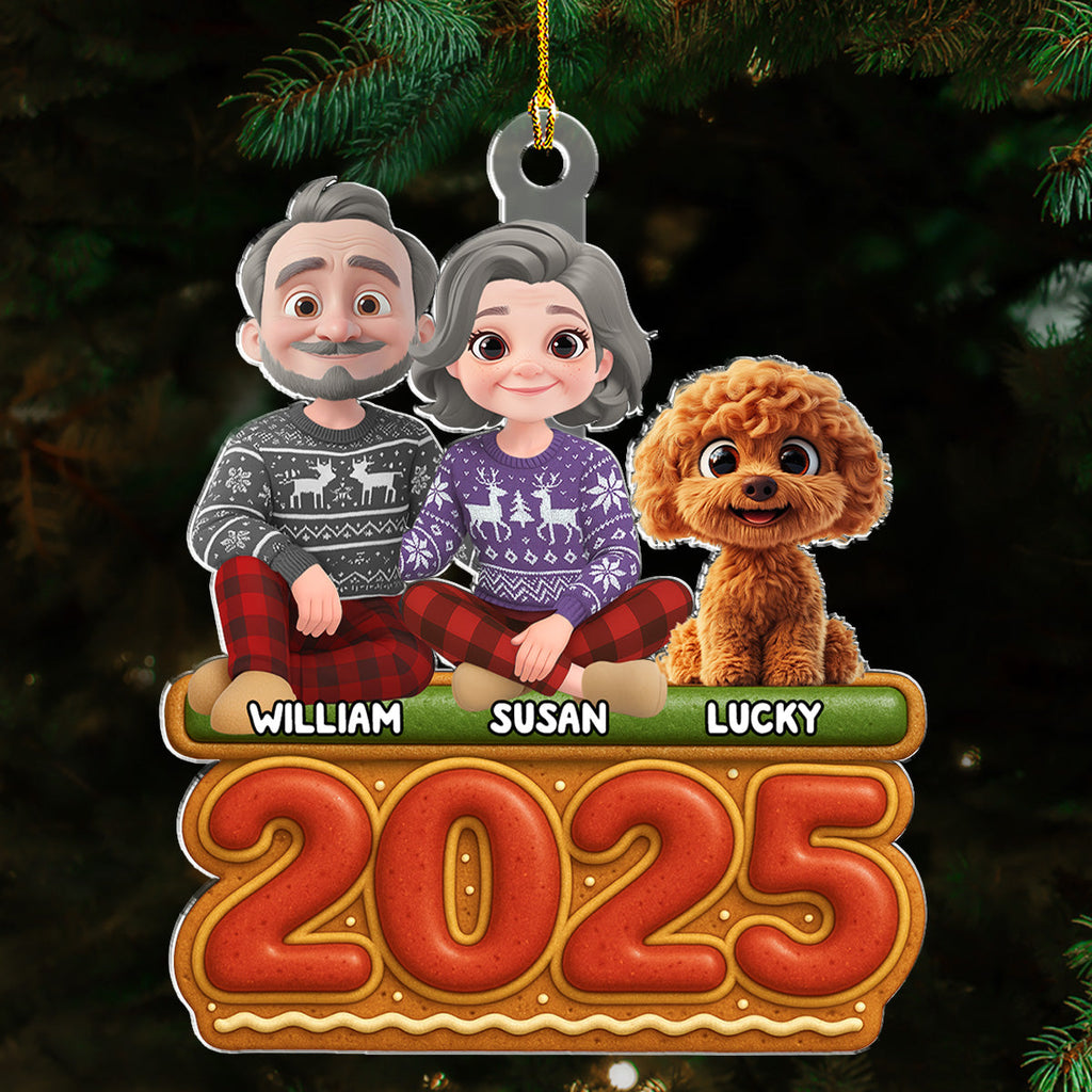 Custom Christmas Decor Home Birthday Gifts For Dog Lovers • Our Family Cookies - Personalized Acrylic Ornament