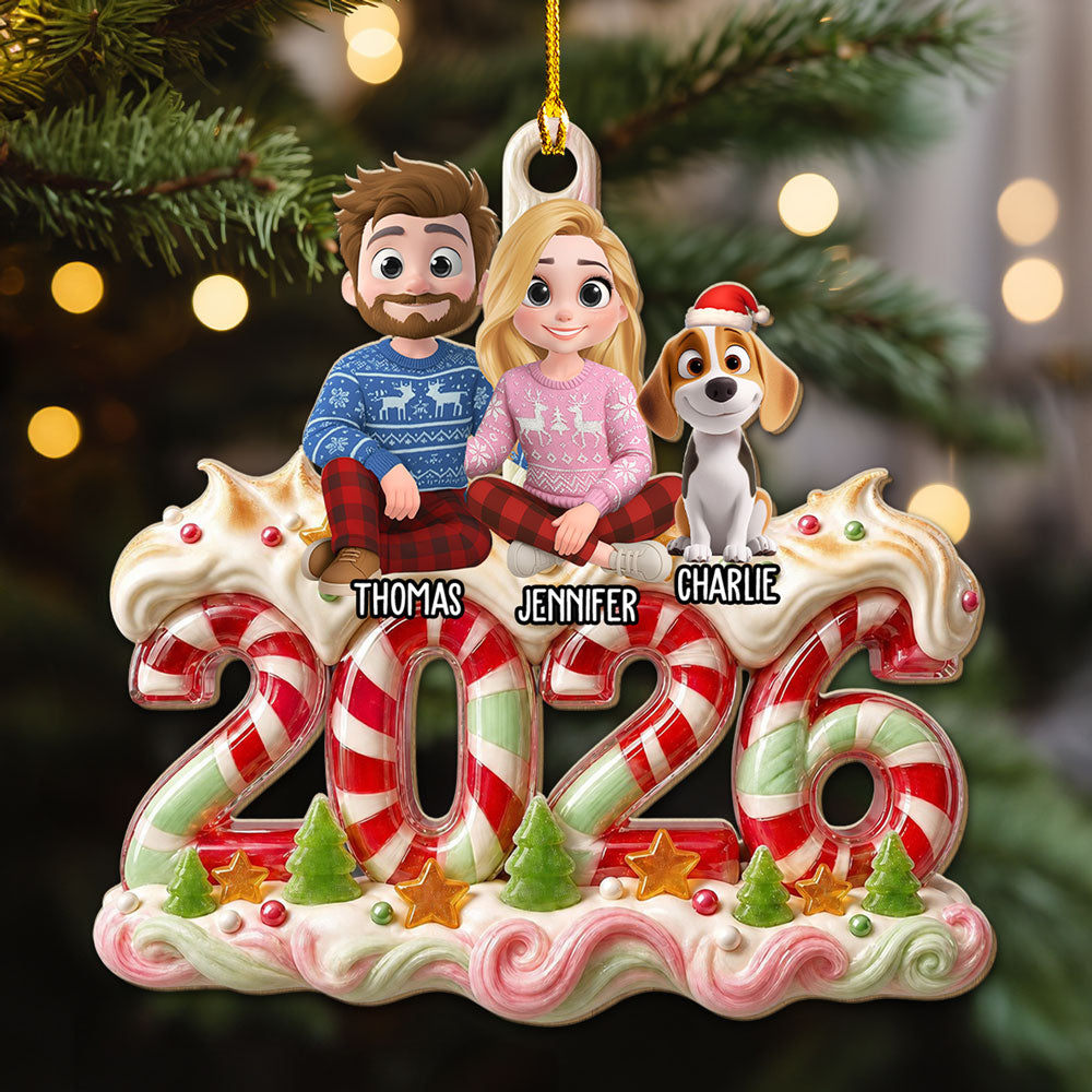 Custom Christmas Decor Home Birthday Gifts For Dog Lovers • A Very Sweet Christmas - Personalized 3D Effect Wood Ornament