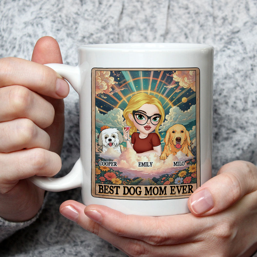 Custom Mother's day Birthday Gifts For Dog Mom, Dog Lovers • Tarot Dog Mom - Personalized Coffee Mug