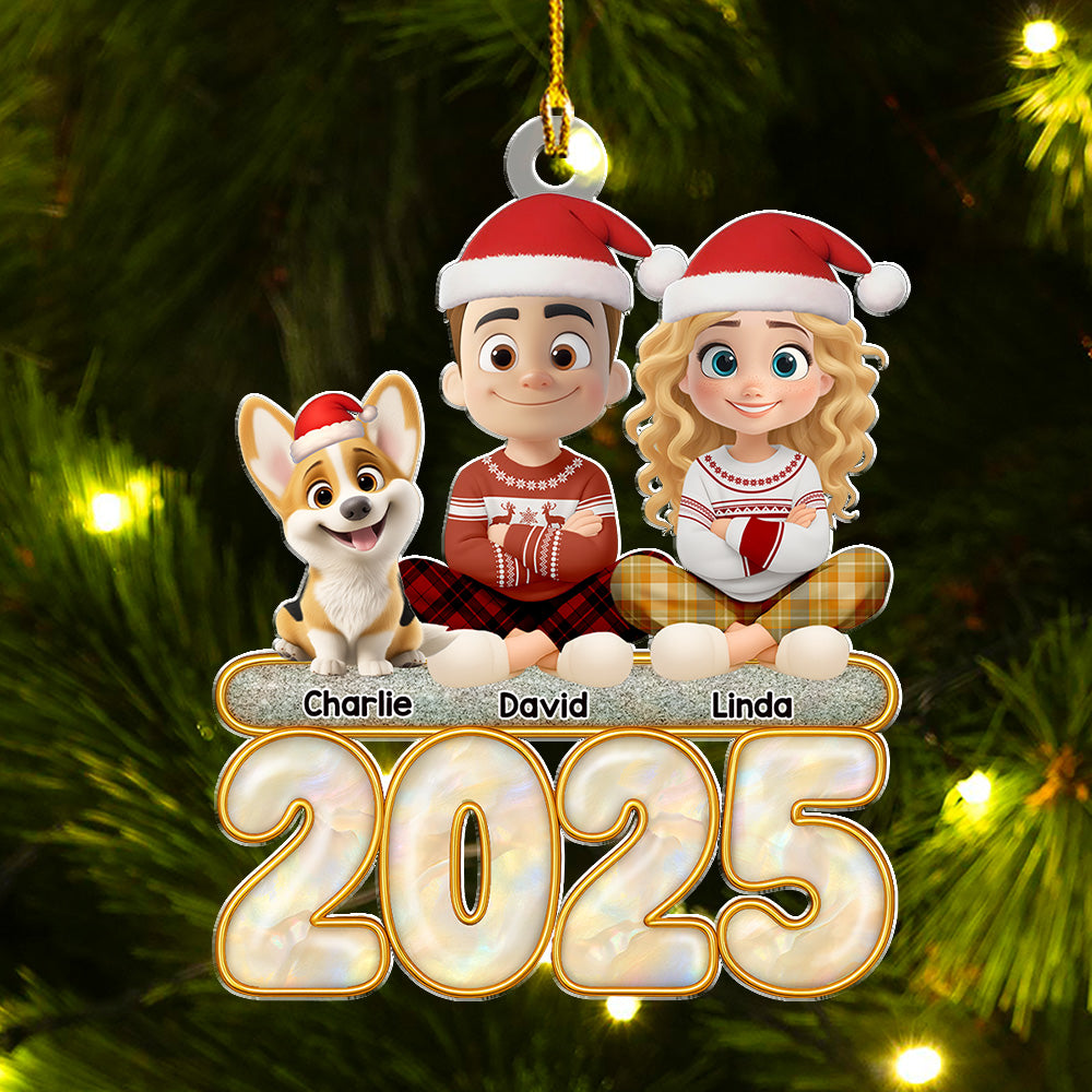 Custom Christmas Decor Home Birthday Gifts For Dog Lovers • This Is Us And The Dog - Personalized Acrylic Ornament