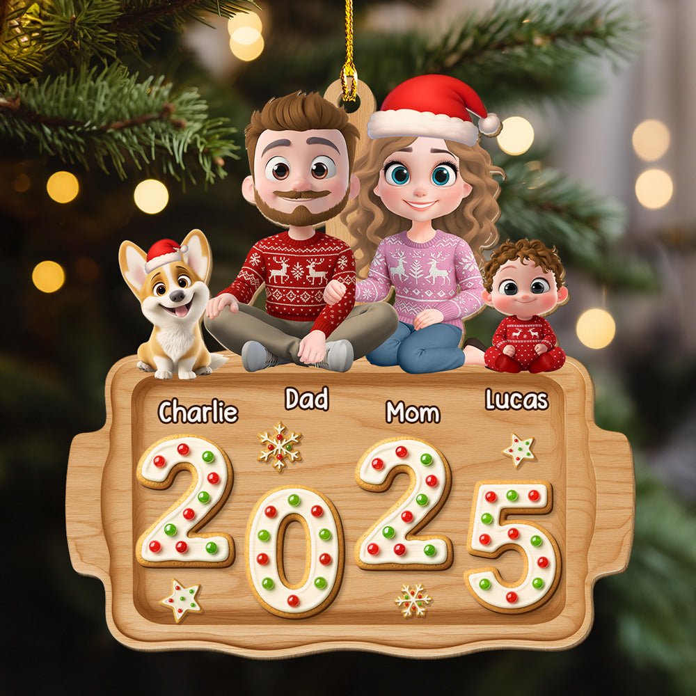 Custom Christmas Decor Home Birthday Gifts For Cat Lovers • Family Cookies Dreams - Personalized 3D Effect Wood Ornament