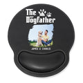 The Dogfather Photo - Personalized Leather Mouse Pad