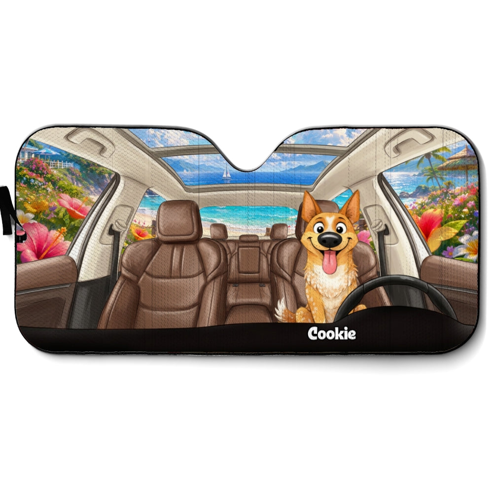 Hop On With Me - Personalized Car Sunshade