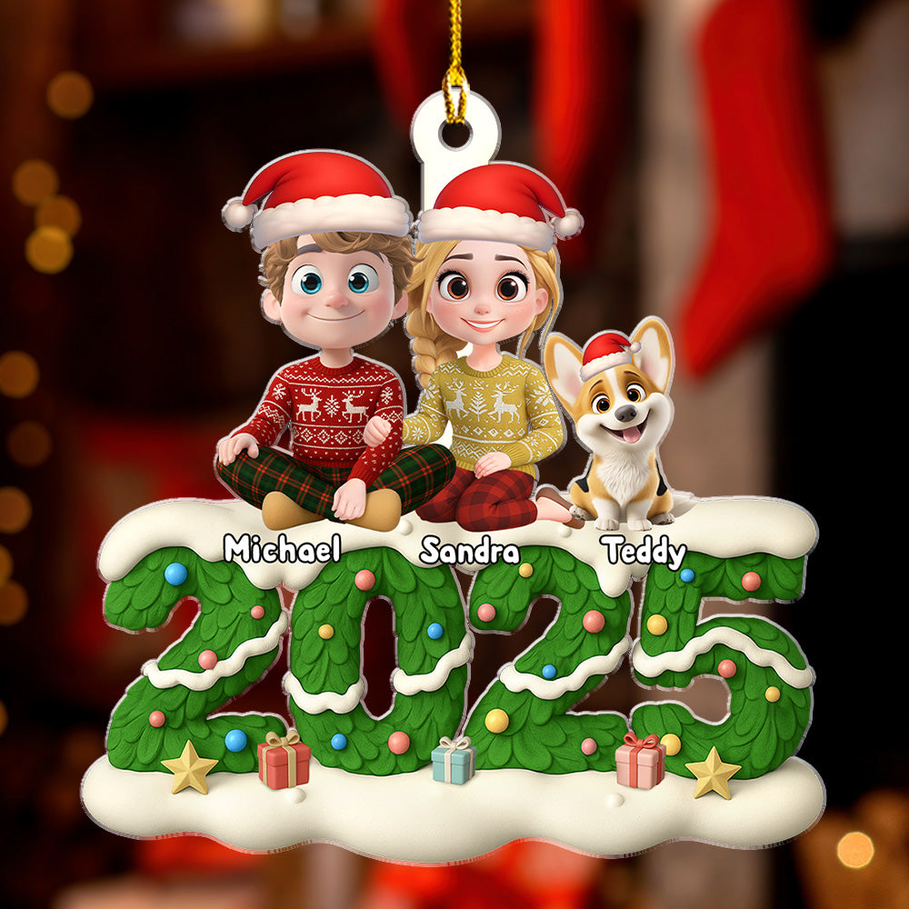 Custom Christmas Decor Home Birthday Gifts For Dog Lovers • We And Our Dog Green - Personalized Acrylic Ornament