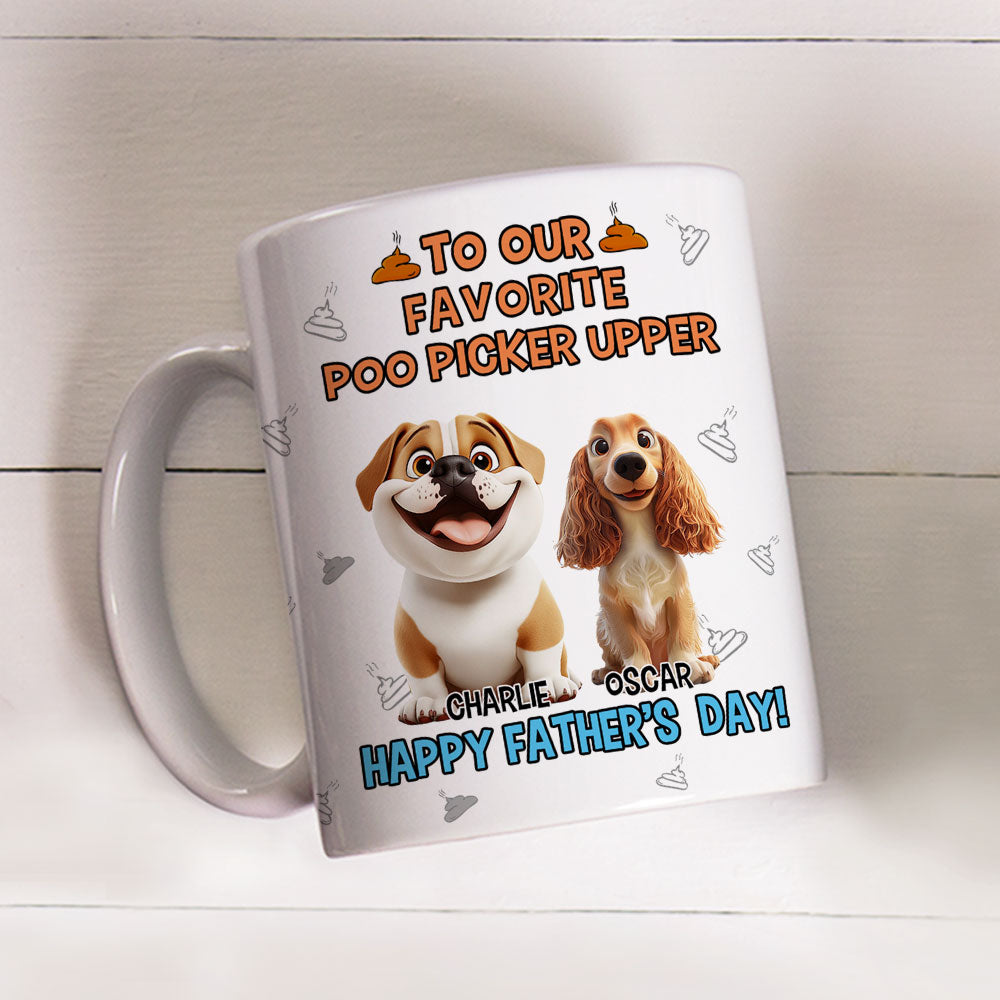 Custom Father's day Birthday Gifts For Dog Dad, Dog Lovers • Favorite Dog Poo Picker - Personalized Coffee Mug