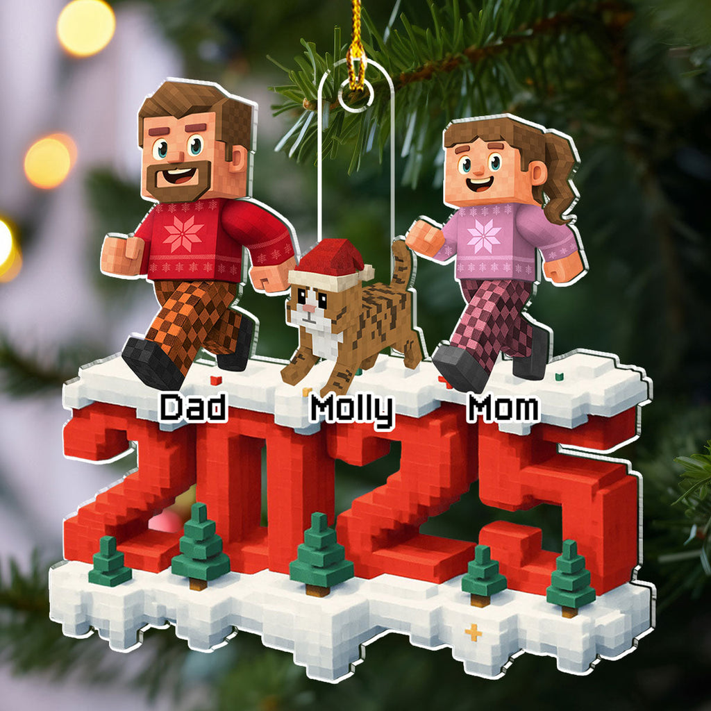 Custom Christmas Decor Home Birthday Gifts For Cat Lovers • All Of Us And Cats - Personalized 3D Effect Acrylic Ornament