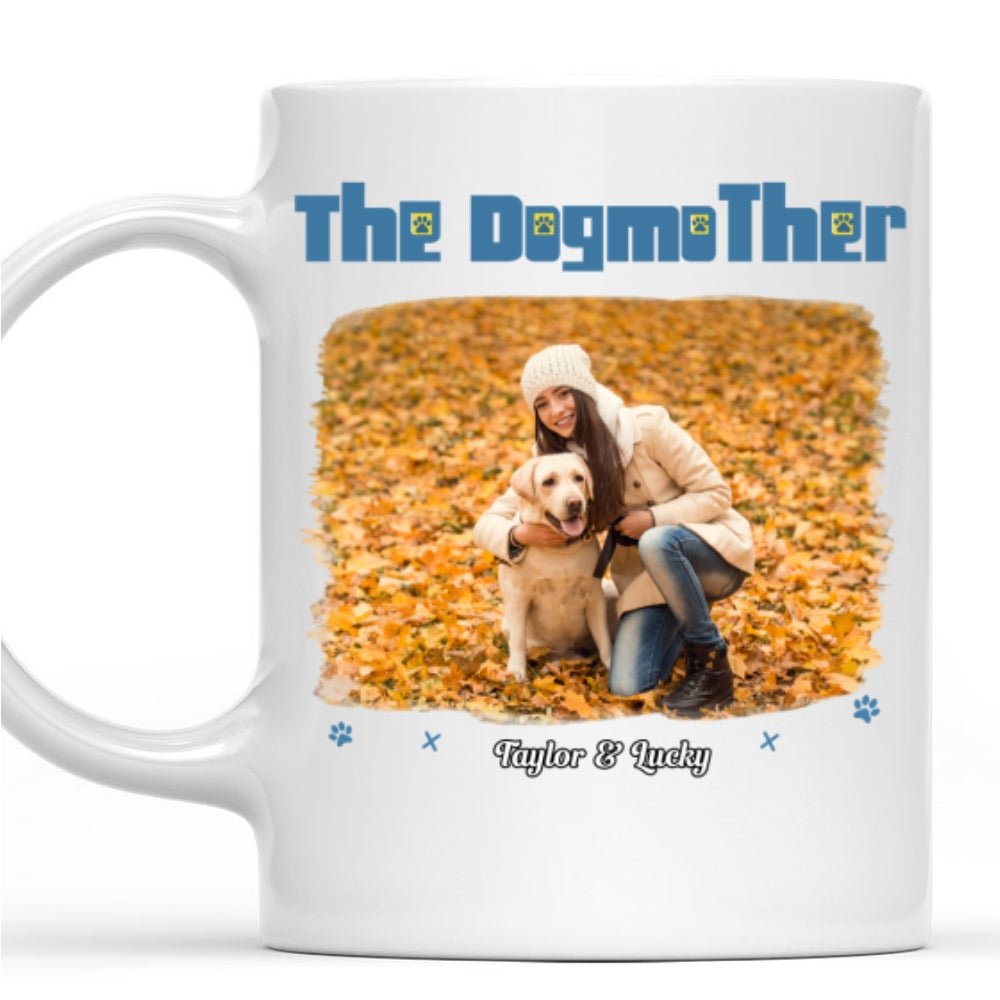 Custom Photo Christmas Birthday Gifts For Dog Mom, Dog Lovers • I Am The Dogmother Photo - Personalized Coffee Mug