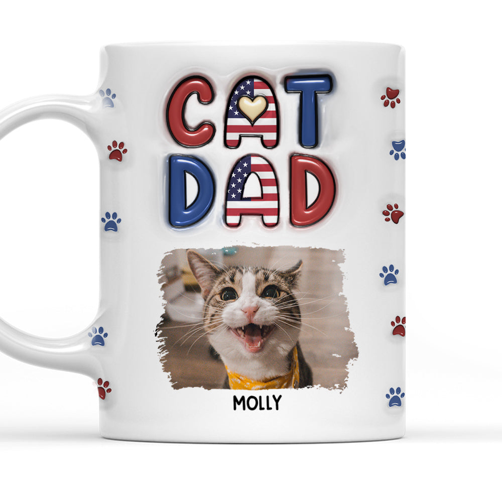 Custom Photo Christmas Birthday Gifts For Cat Lovers • My Lovely Cat Photo - Personalized 3D Inflated Effect Mug