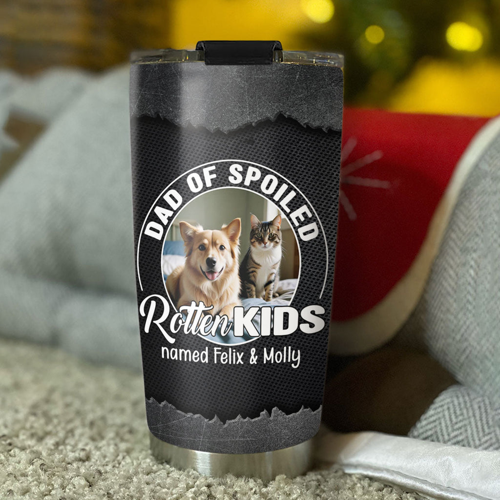Custom Photo Christmas Birthday Gifts For Pet Lovers • Rotten Pet Cartoon Ver Photo - Personalized Tumbler