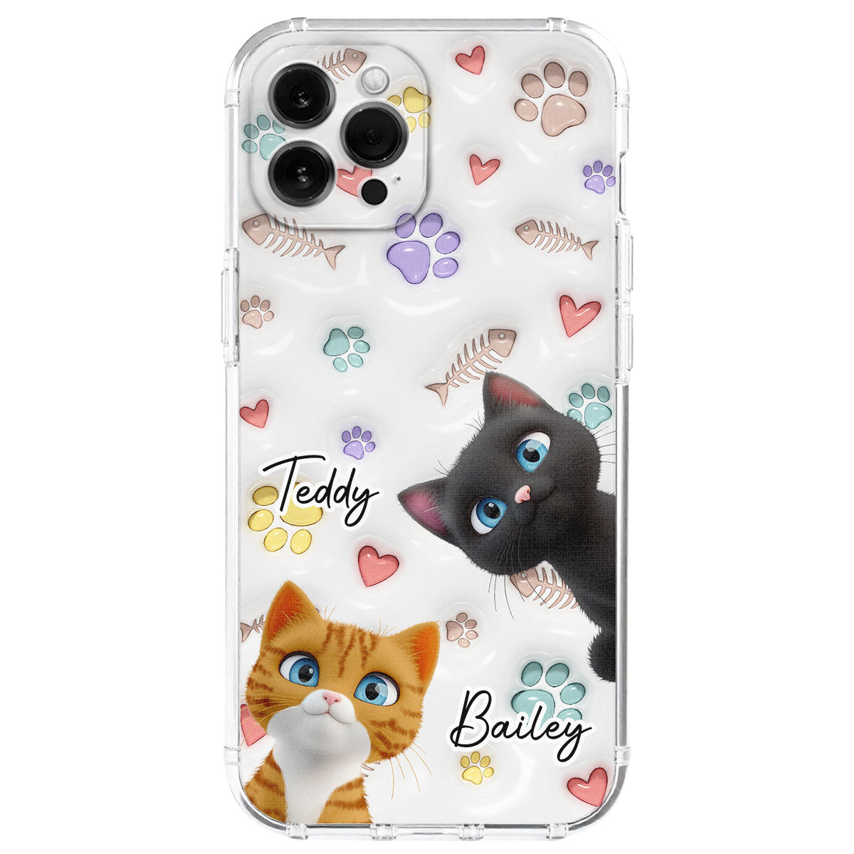 Baby Lovely Cat - Personalized 3D Inflated Effect Phone Case