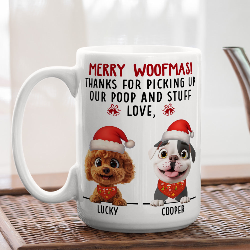 Custom Christmas Birthday Gifts For Dog Lovers • Our Poop And Stuff - Personalized Coffee Mug