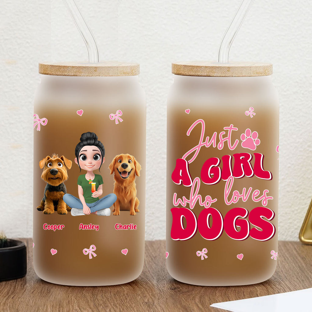 Just A Girl - Personalized Glass Can