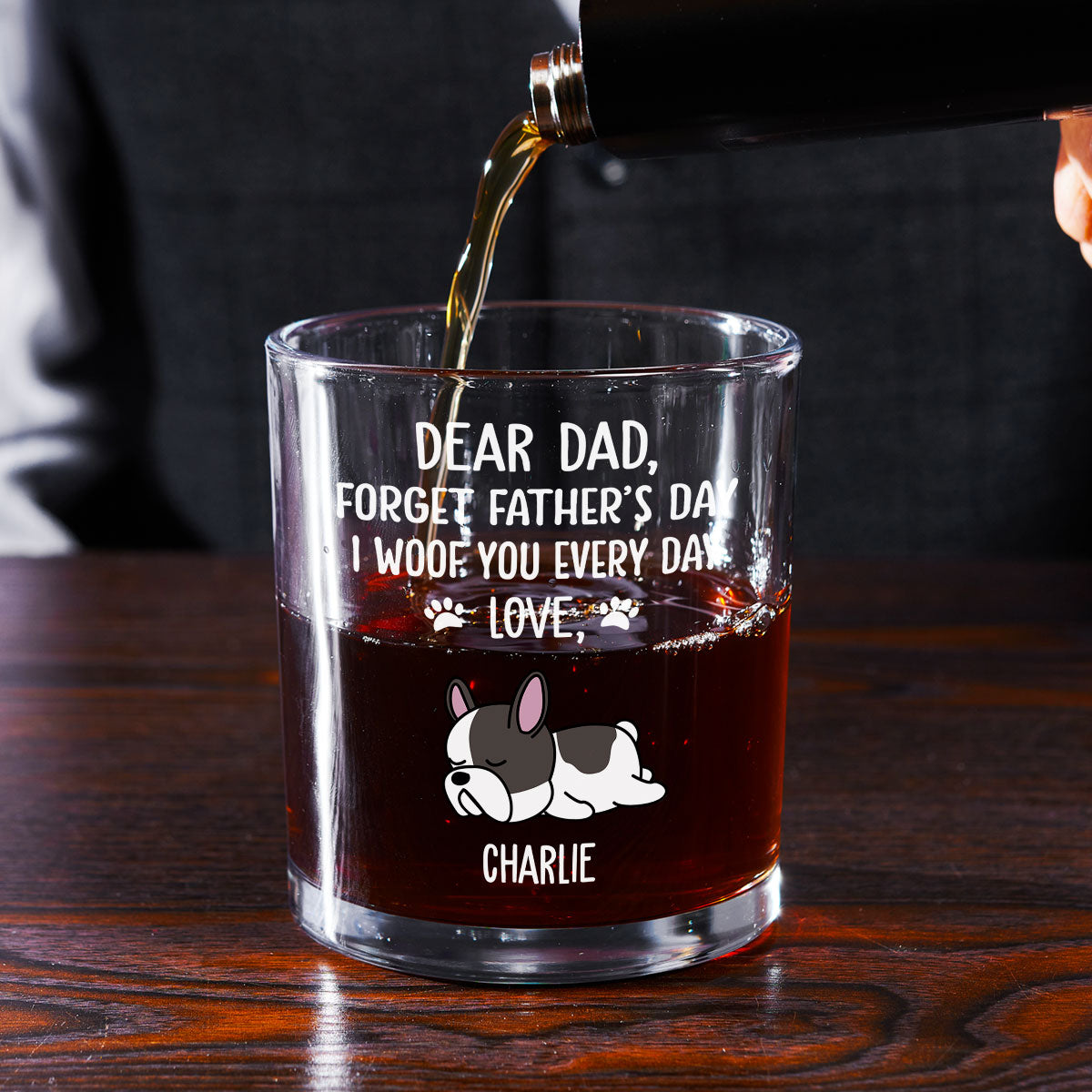 Woof You Every Day - Personalized Whiskey Glass