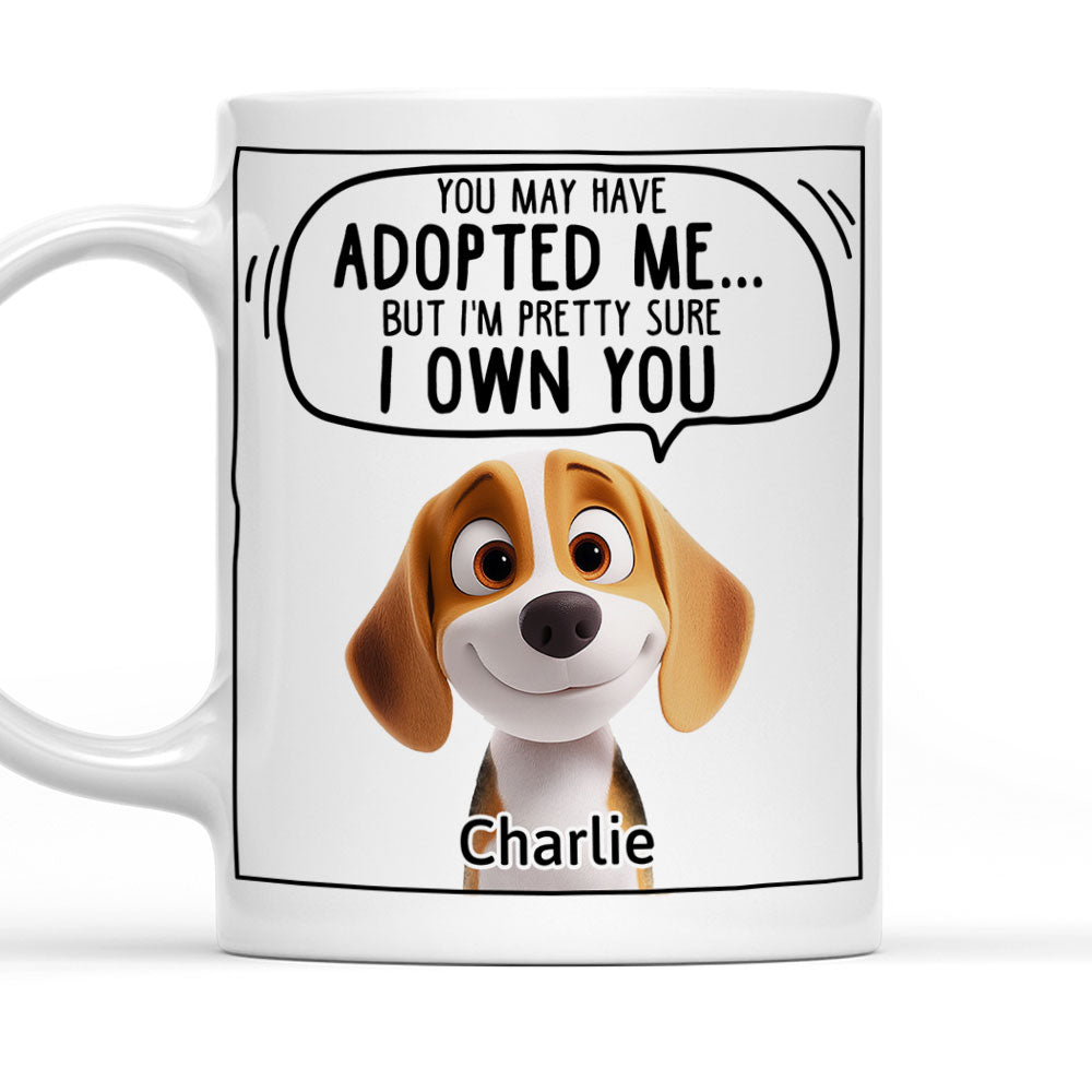 Custom Christmas Birthday Gifts For Dog Lovers • We Sure We Own You Cartoon - Personalized Coffee Mug