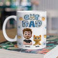 Custom Christmas Birthday Gifts For Cat Dad, Cat Lovers • My Cat Baby On Top Of All - Personalized 3D Inflated Effect Mug