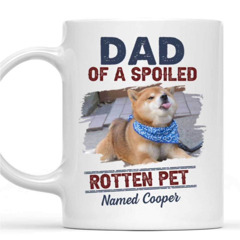 Custom Photo Father's day Birthday Gifts For Pet Dad, Pet Lovers • New Rotten Pet Chibi Photo - Personalized Coffee Mug