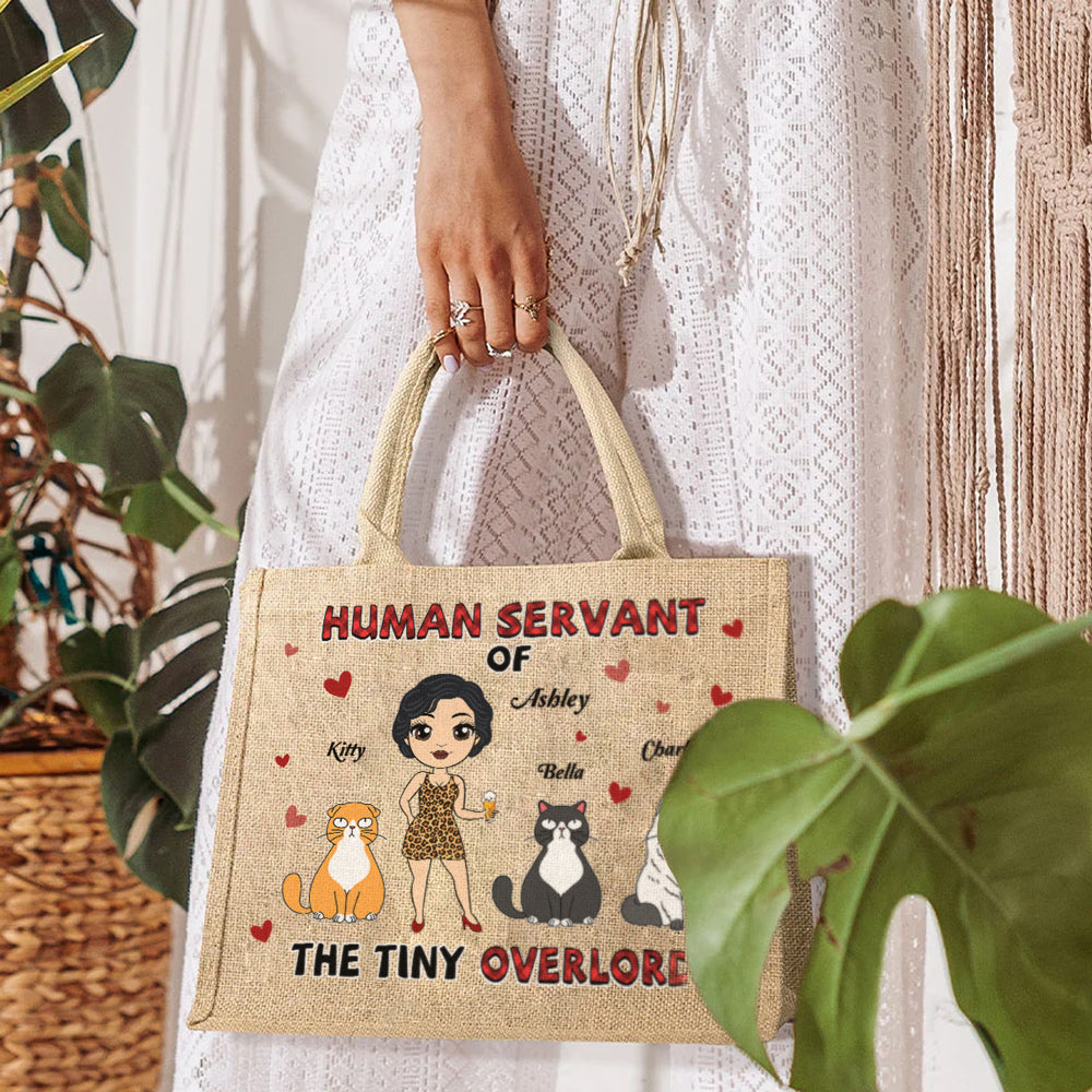 Cat Service - Personalized Jute Tote Bag