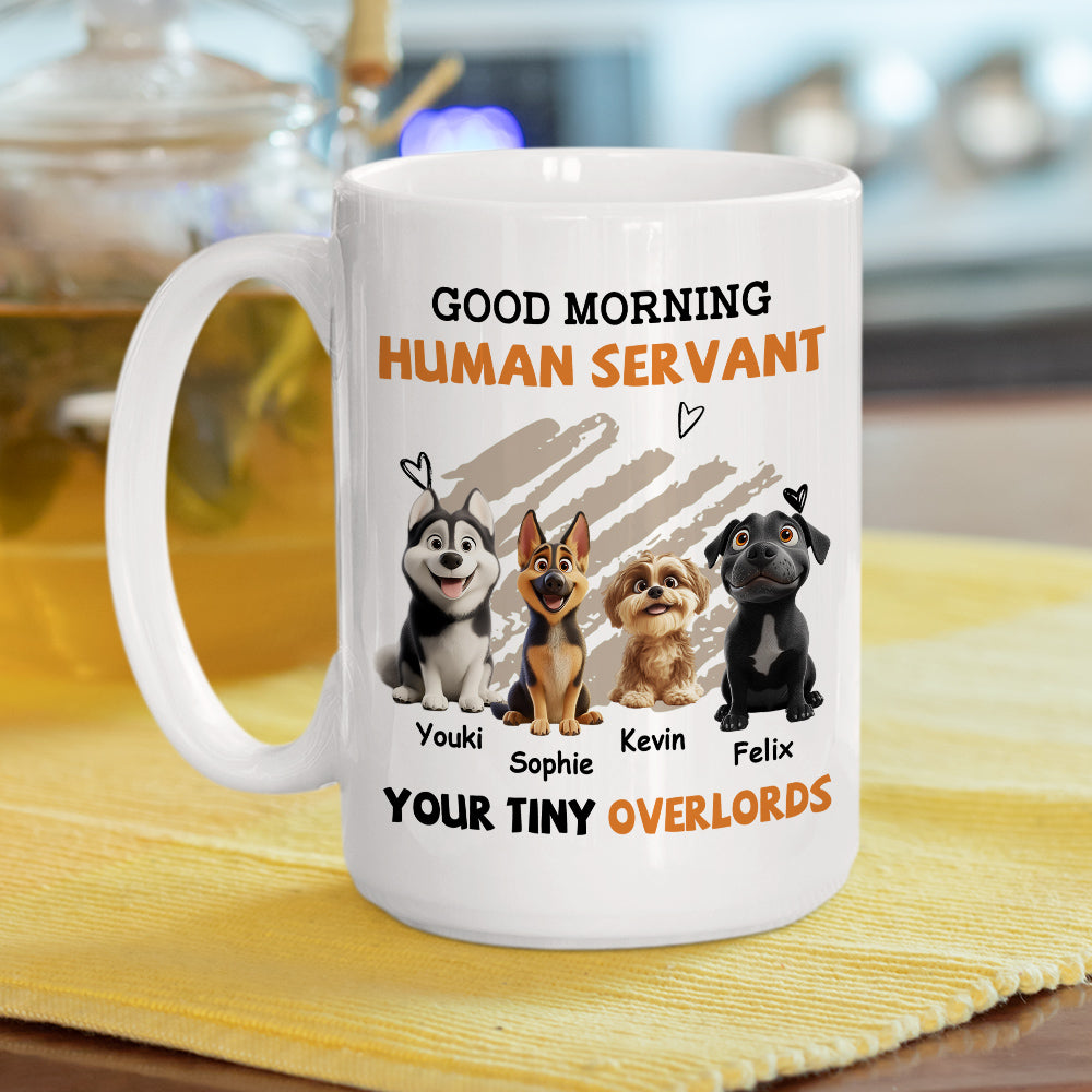 Custom Father's day Birthday Gifts For Dog Dad, Dog Lovers • To My Dog Human Servant - Personalized Coffee Mug