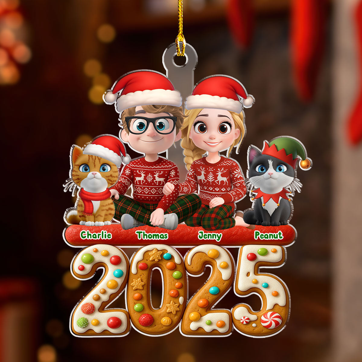 Custom Christmas Decor Home Birthday Gifts For Cat Lovers • We And Our Cat Version 3 - Personalized Acrylic Ornament