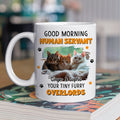 Custom Photo Christmas Birthday Gifts For Cat Lovers • Chunky Human Servant Photo - Personalized Coffee Mug