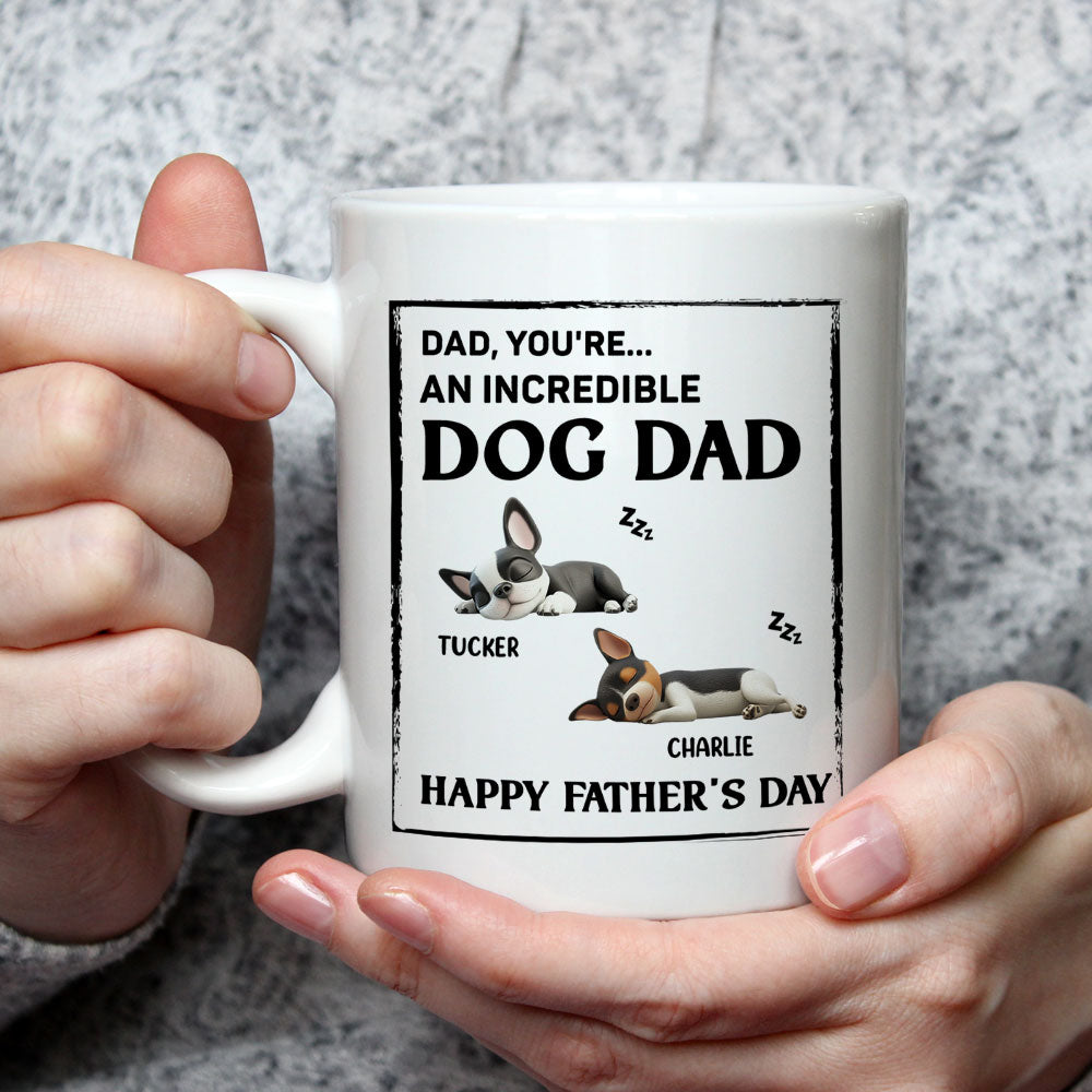 Custom Father's day Birthday Gifts For Dog Dad, Dog Lovers • My Super Cool Dog Dad - Personalized Coffee Mug