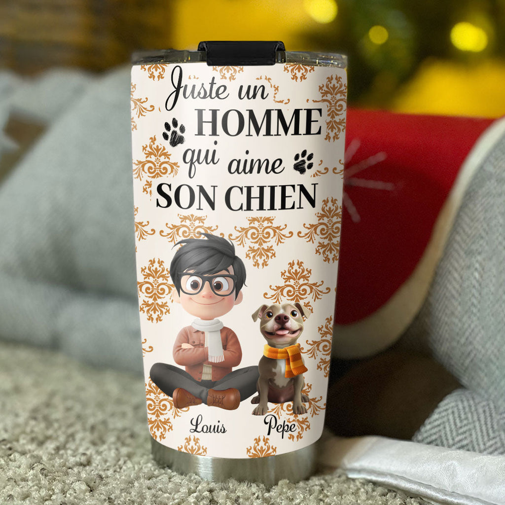 Custom Christmas Birthday Gifts For Dog Dad, Dog Lovers • Gobelet Personnalisé - Chiens Citrouille d’Automne