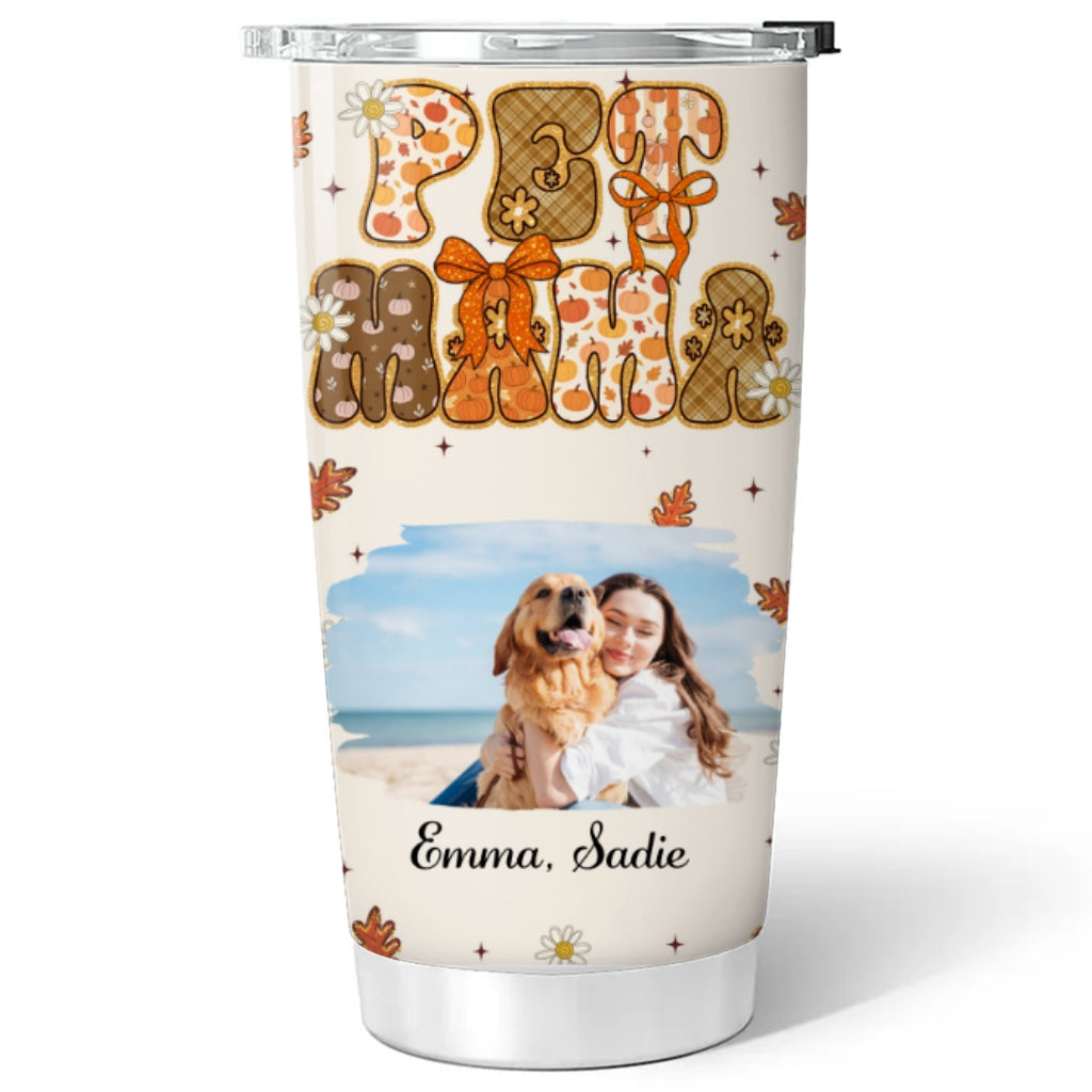 Custom Photo Christmas Birthday Gifts For Pet Mom, Pet Lovers • Cinnamon Latte Fur Ver Photo - Personalized Tumbler