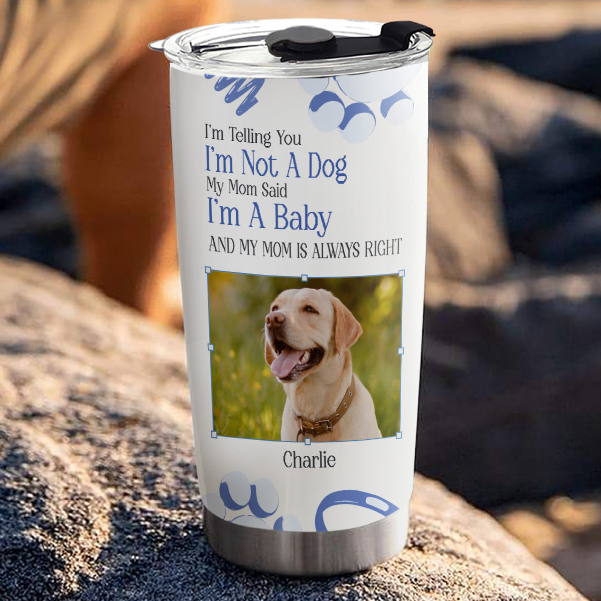 Custom Photo Christmas Birthday Gifts For Dog Lovers • We Are Babies Photo - Personalized 3D Inflated Effect Tumbler