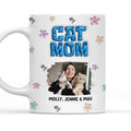 Custom Photo Christmas Birthday Gifts For Cat Mom, Cat Lovers • Sponge Cat Mom Photo - Personalized 3D Inflated Effect Mug