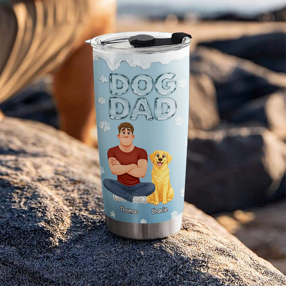 Custom Christmas Birthday Gifts For Dog Dad, Dog Lovers • Cool Dog Dad - Personalized Tumbler