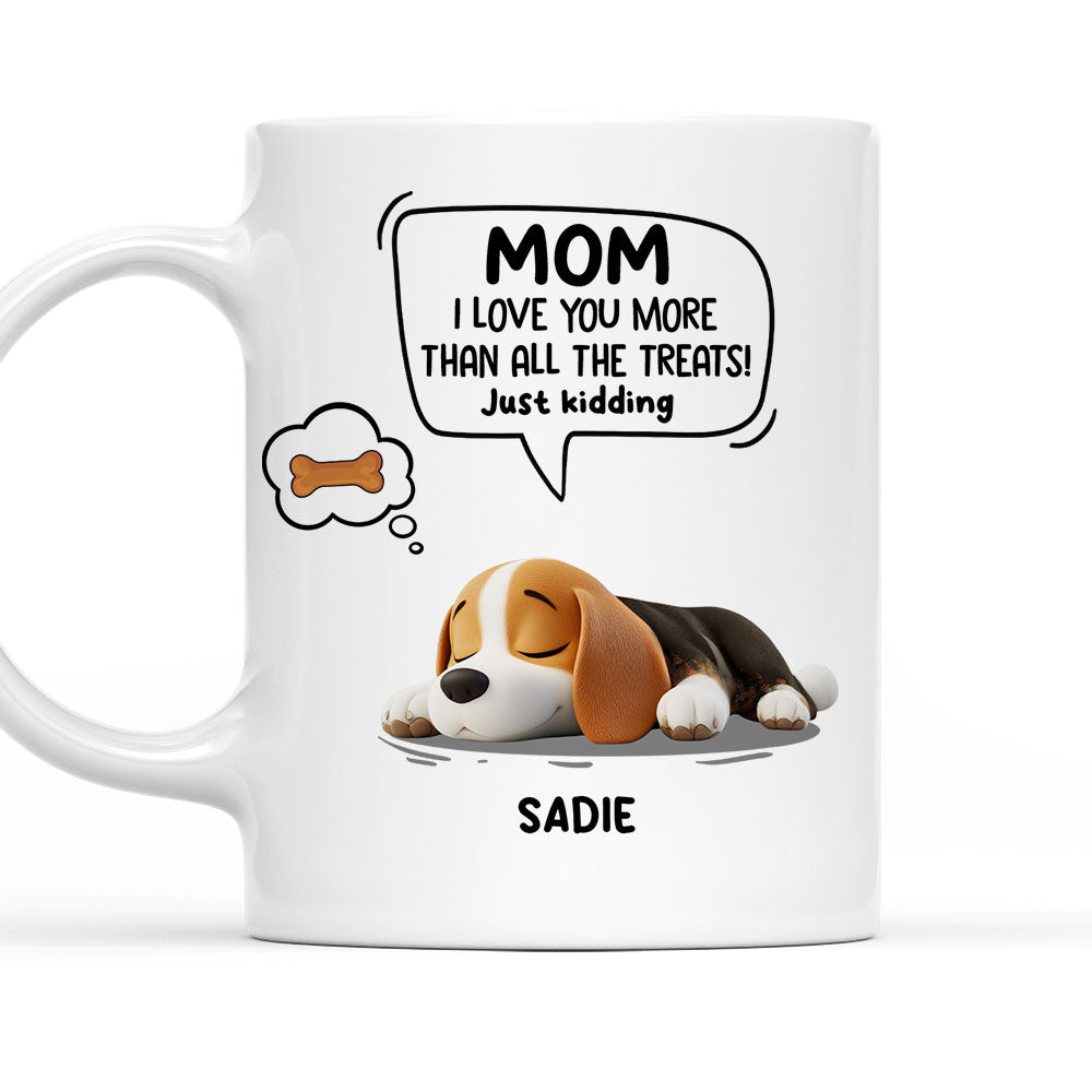 Custom Christmas Birthday Gifts For Dog Lovers • Just Kidding Cartoon - Personalized Coffee Mug