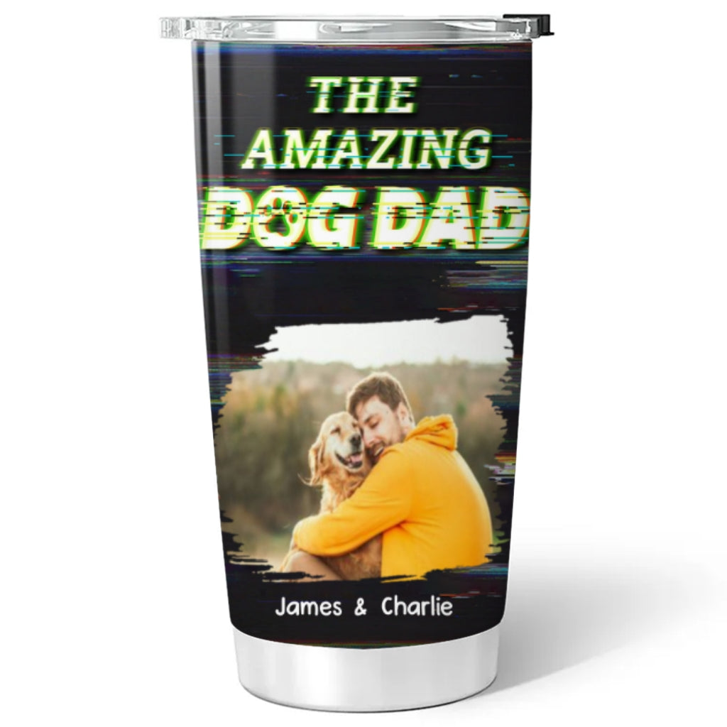 Custom Photo Father's day Birthday Gifts For Dog Dad, Dog Lovers • This Is Our Awesome Dog Dad Photo - Personalized Tumbler