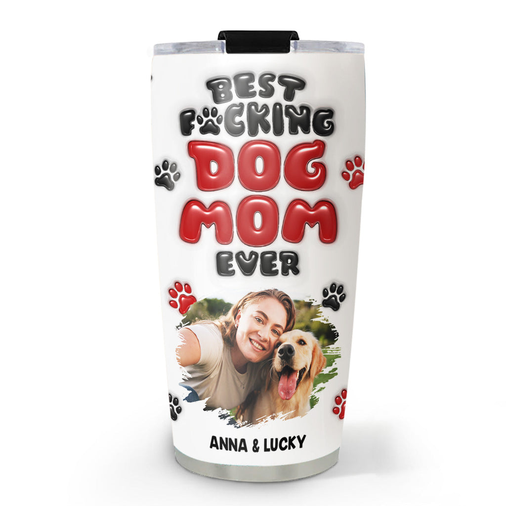 Custom Photo Christmas Birthday Gifts For Dog Mom, Dog Lovers • Of Course I Am Version Photo - Personalized 3D Inflated Effect Tumbler