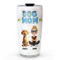 Custom Christmas Birthday Gifts For Pet Lovers • Girl And Dog Cartoon Style - Personalized 3D Inflated Effect Tumbler