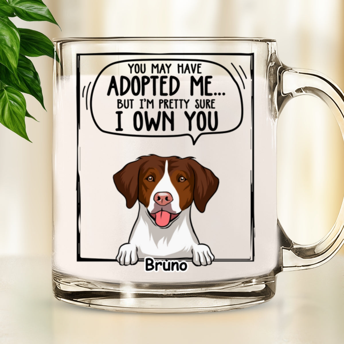 Custom Christmas Birthday Gifts For Dog Lovers • Pretty Sure - Personalized Glass Mug