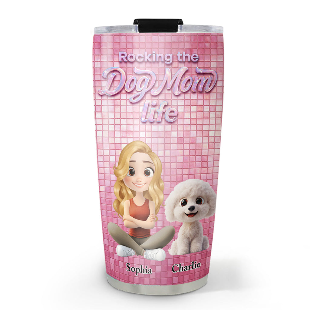 Custom Christmas Birthday Gifts For Dog Mom, Dog Lovers • Under The Disco Light - Personalized 3D Effect Tumbler
