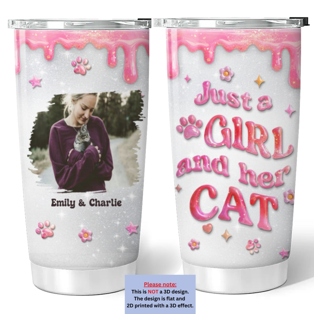 Custom Photo Christmas Birthday Gifts For Cat Mom, Cat Lovers • Every Day Is A Nice Day With Cats Photo - Personalized 3D Effect Tumbler