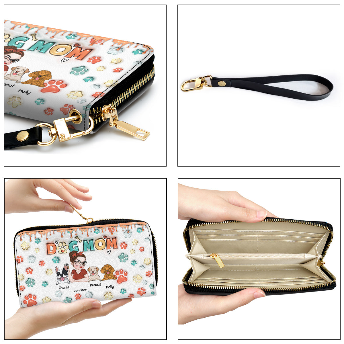 My Lovely Dog Mom - Personalized Leather Wallet