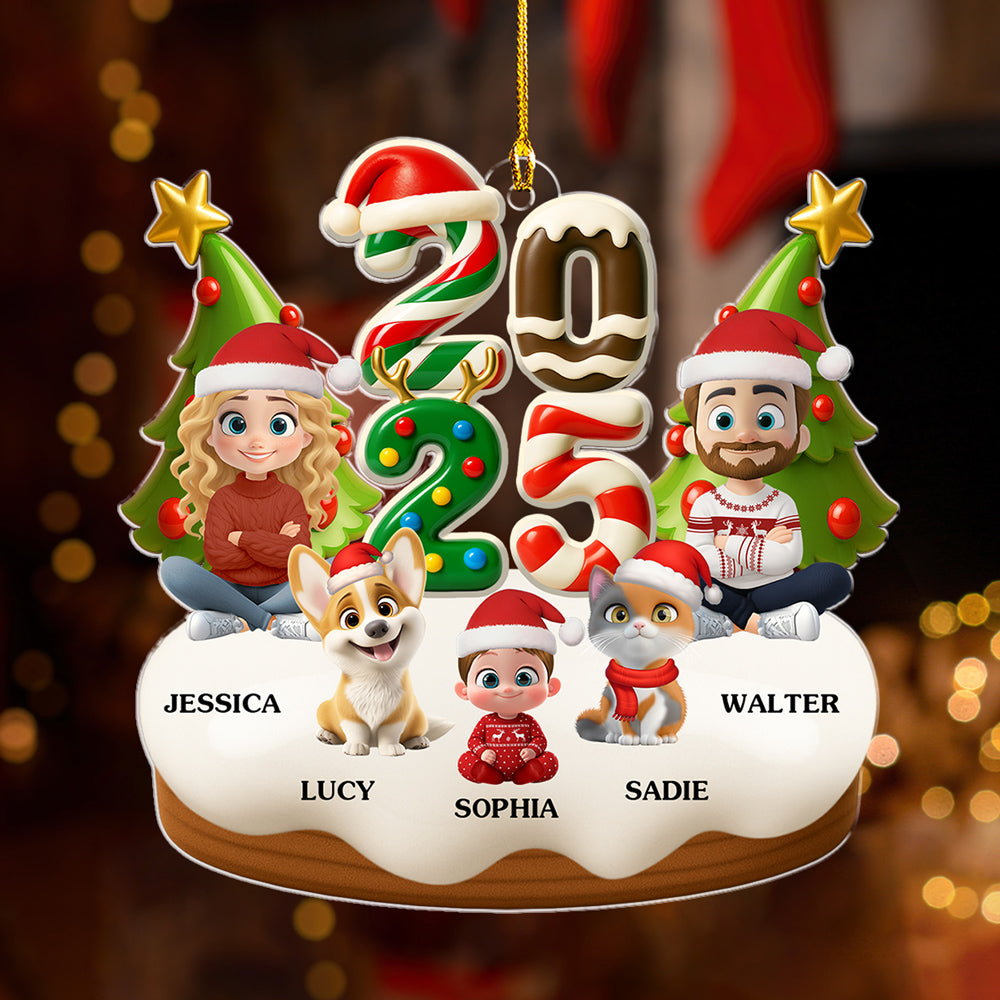 Custom Christmas Decor Home Birthday Gifts For Pet Lovers • First Snow Magic - Personalized Acrylic Ornament
