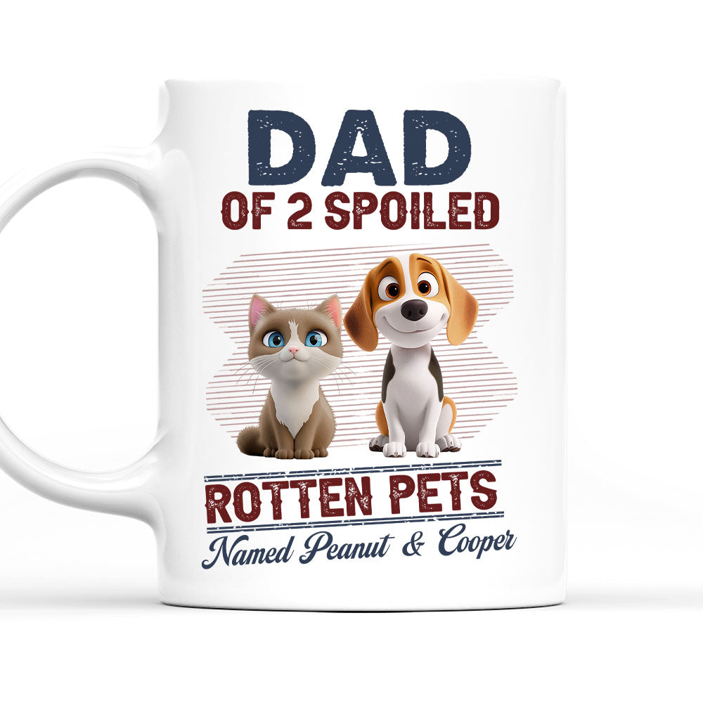 Custom Father's day Birthday Gifts For Pet Dad, Pet Lovers • New Rotten Pet Chibi - Personalized Coffee Mug