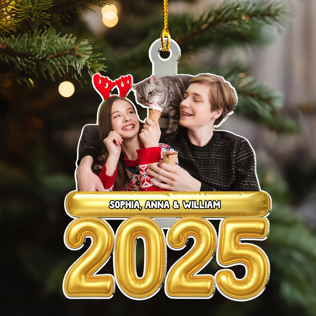 Us And Our Kid Pet Photo - Personalized Acrylic Ornament