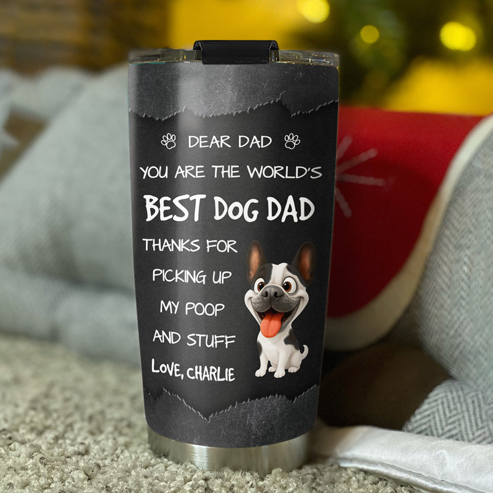 Custom Christmas Birthday Gifts For Dog Lovers • Thanks For Picking My Poop - Personalized Tumbler