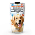 Custom Photo Mother's day Birthday Gifts For Dog Mom, Dog Lovers • Thanks For Loving Me Mom 2 Photo - Personalized 3D Inflated Effect Tumbler