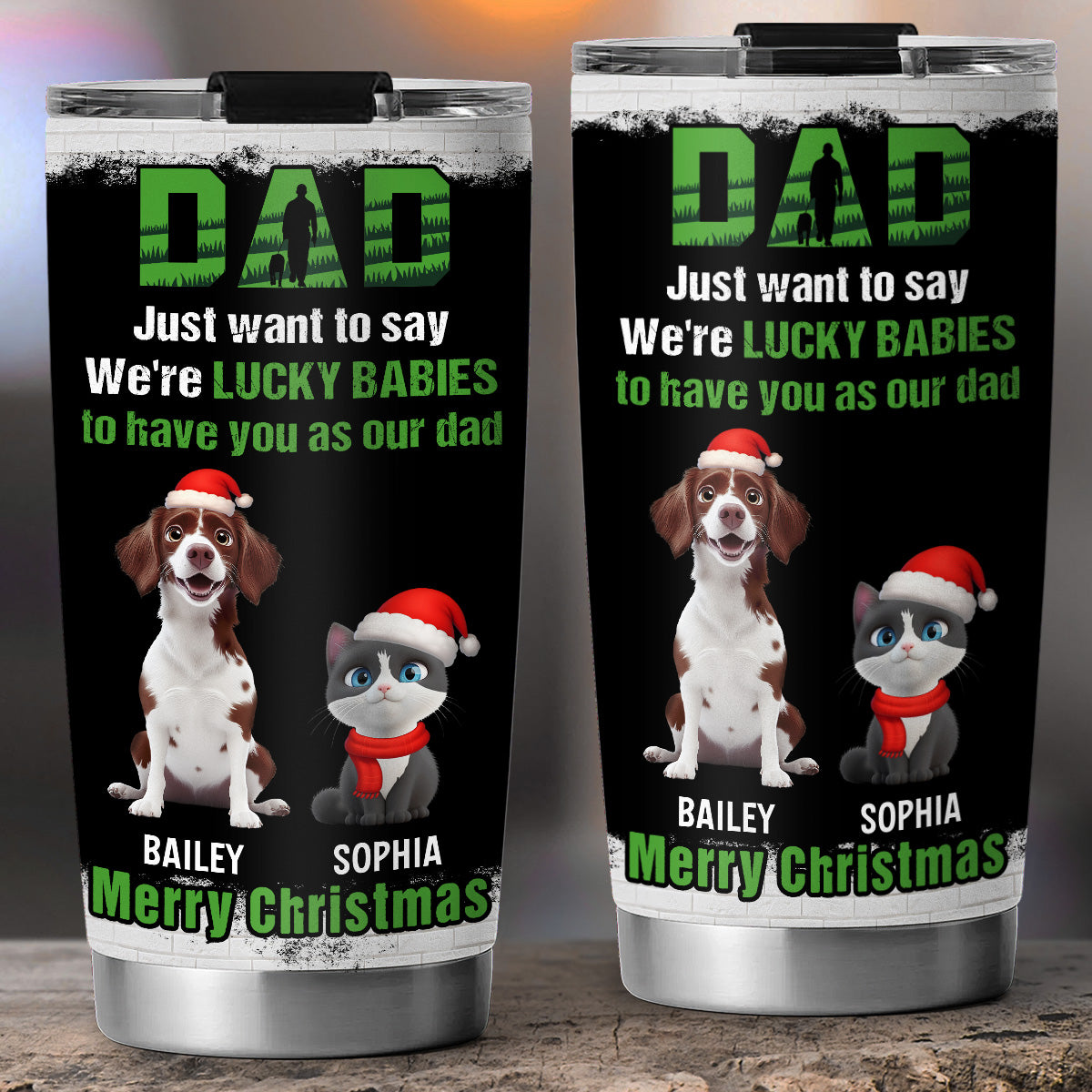 Custom Christmas Birthday Gifts For Pet Lovers • Blessed To Have My Fur Babies - Personalized Tumbler