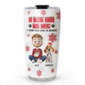 Custom Christmas Birthday Gifts For Dog Dad, Dog Lovers • No Space Between Us Dad Ver - Personalized 3D Inflated Effect Tumbler